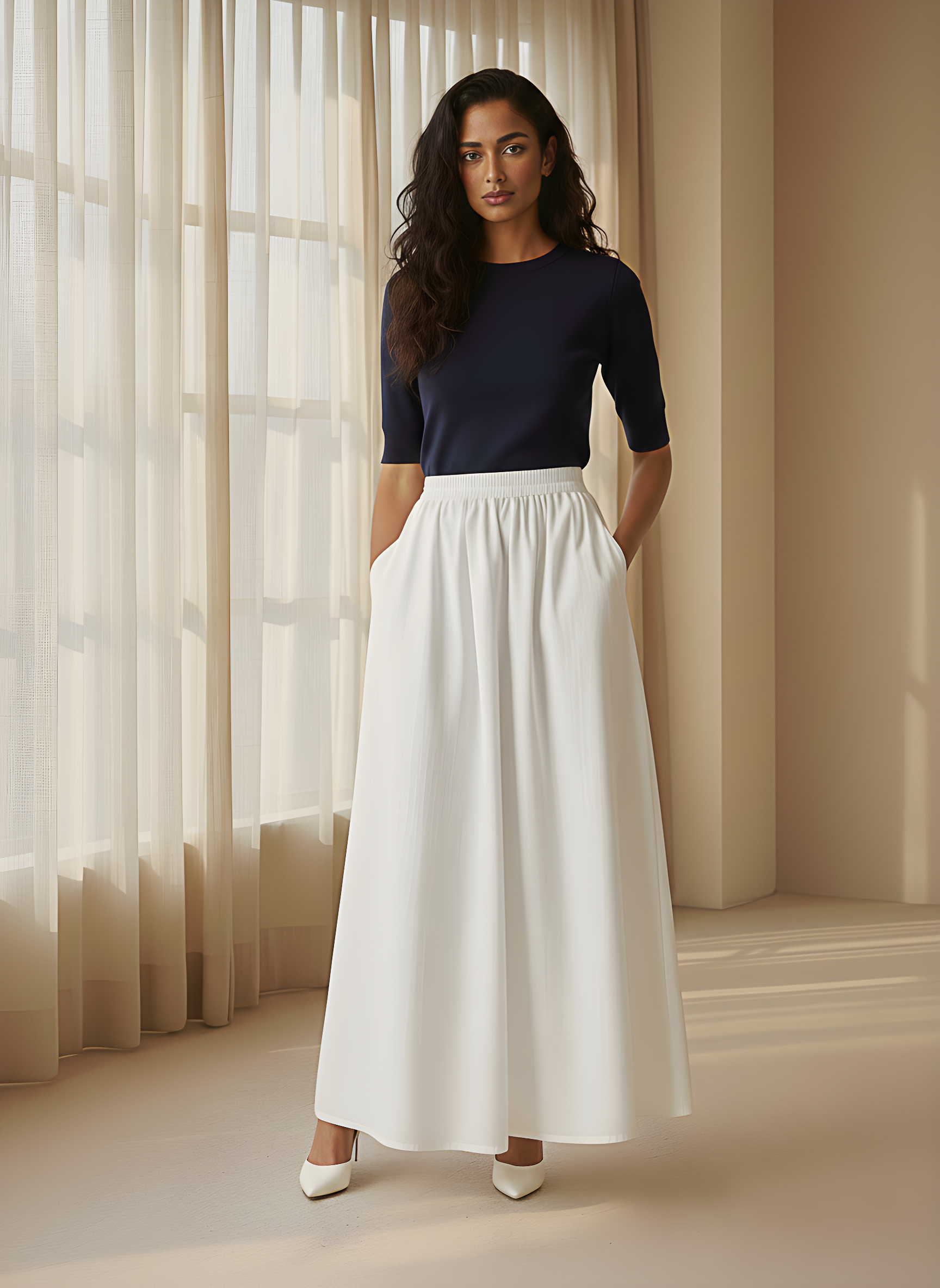 Flared Maxi Skirt