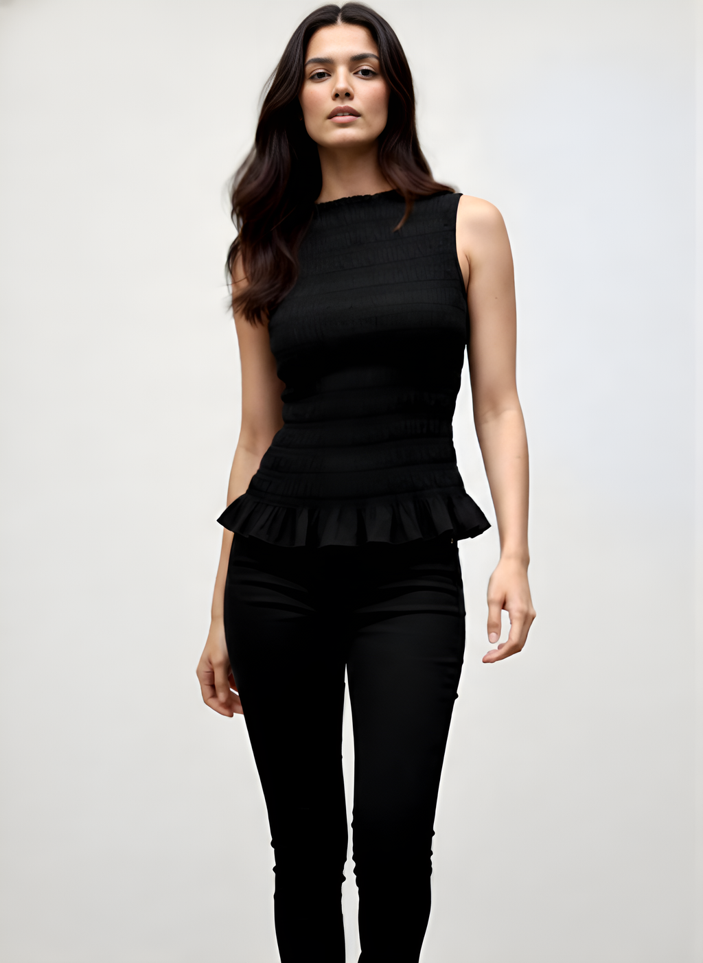 Smocked Peplum Top | Sleeveless