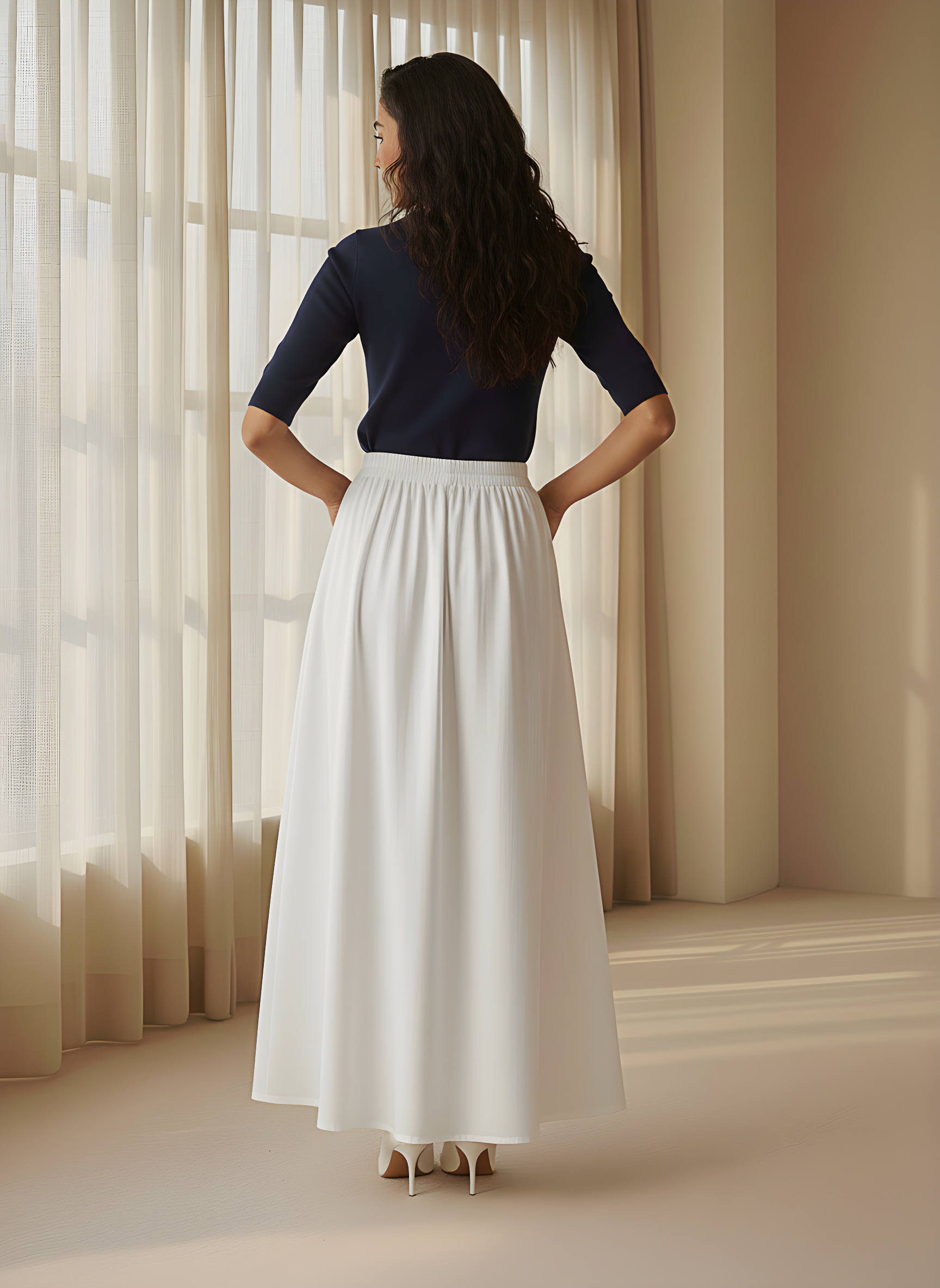 Flared Maxi Skirt