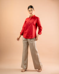 Asymmetrical Pleated Trousers