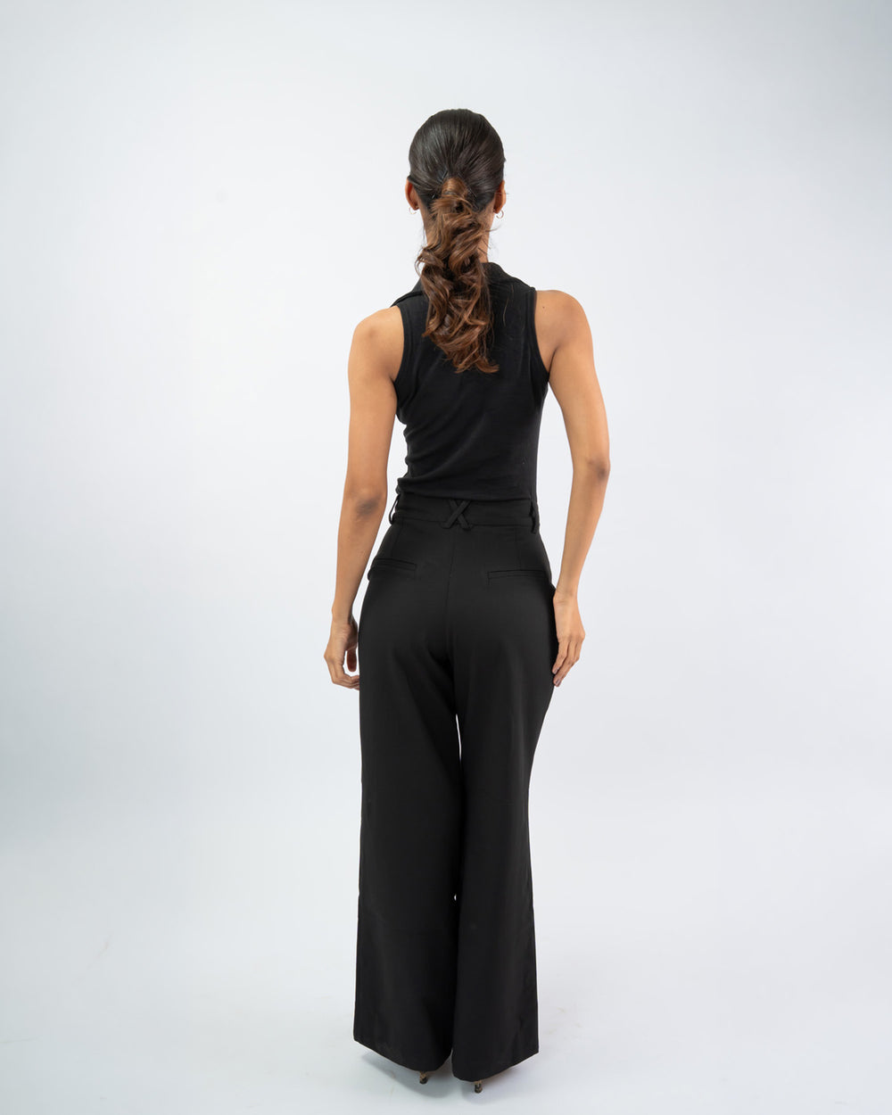 Asymmetrical Pleated Trousers