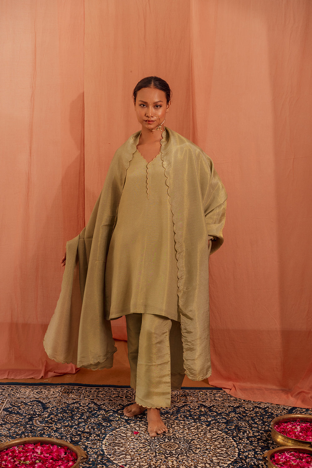 Kurta Set - Emerald Grace