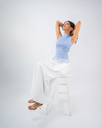 Smocked Peplum Top | Sleeveless