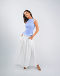 Smocked Peplum & Maxi Skirt Co-ord Set