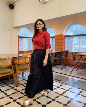 Flared Maxi Skirt
