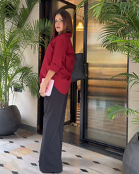 Asymmetrical Pleated Trousers