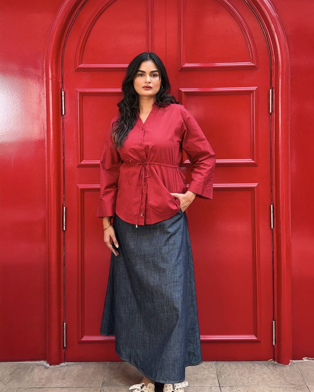 Women’s Waist-Tie Shirt Top
