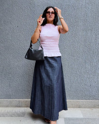 Smocked Sleeveless Peplum Top