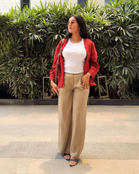 Asymmetrical Pleated Trousers