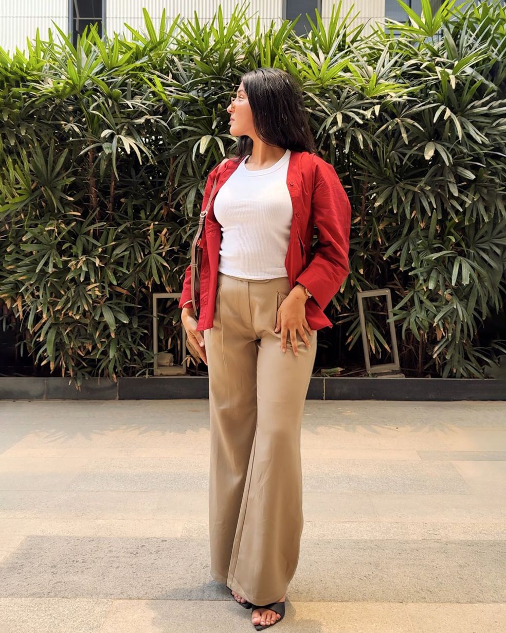 Asymmetrical Pleated Trousers