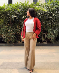 Asymmetrical Pleated Trousers