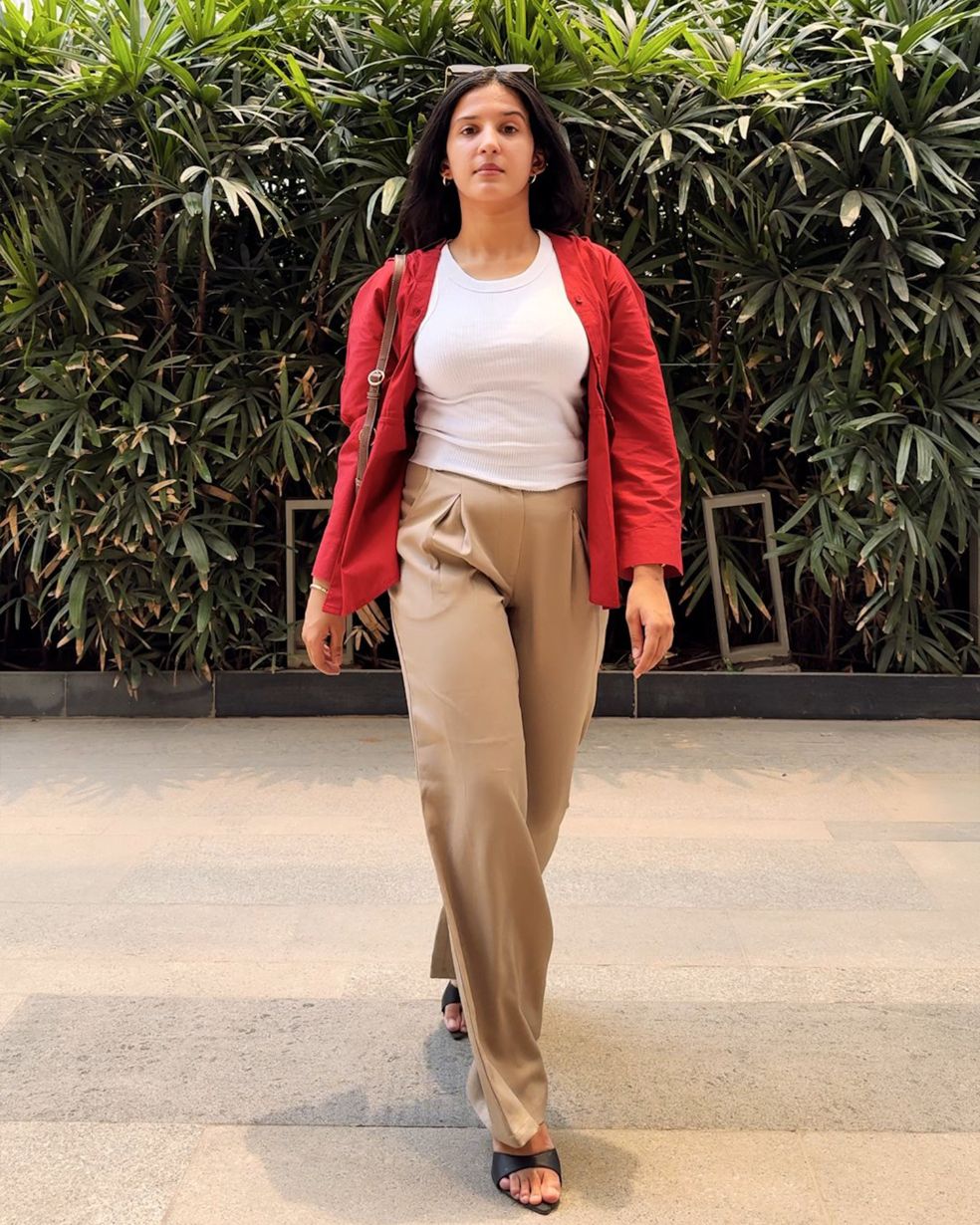 Asymmetrical Pleated Trousers