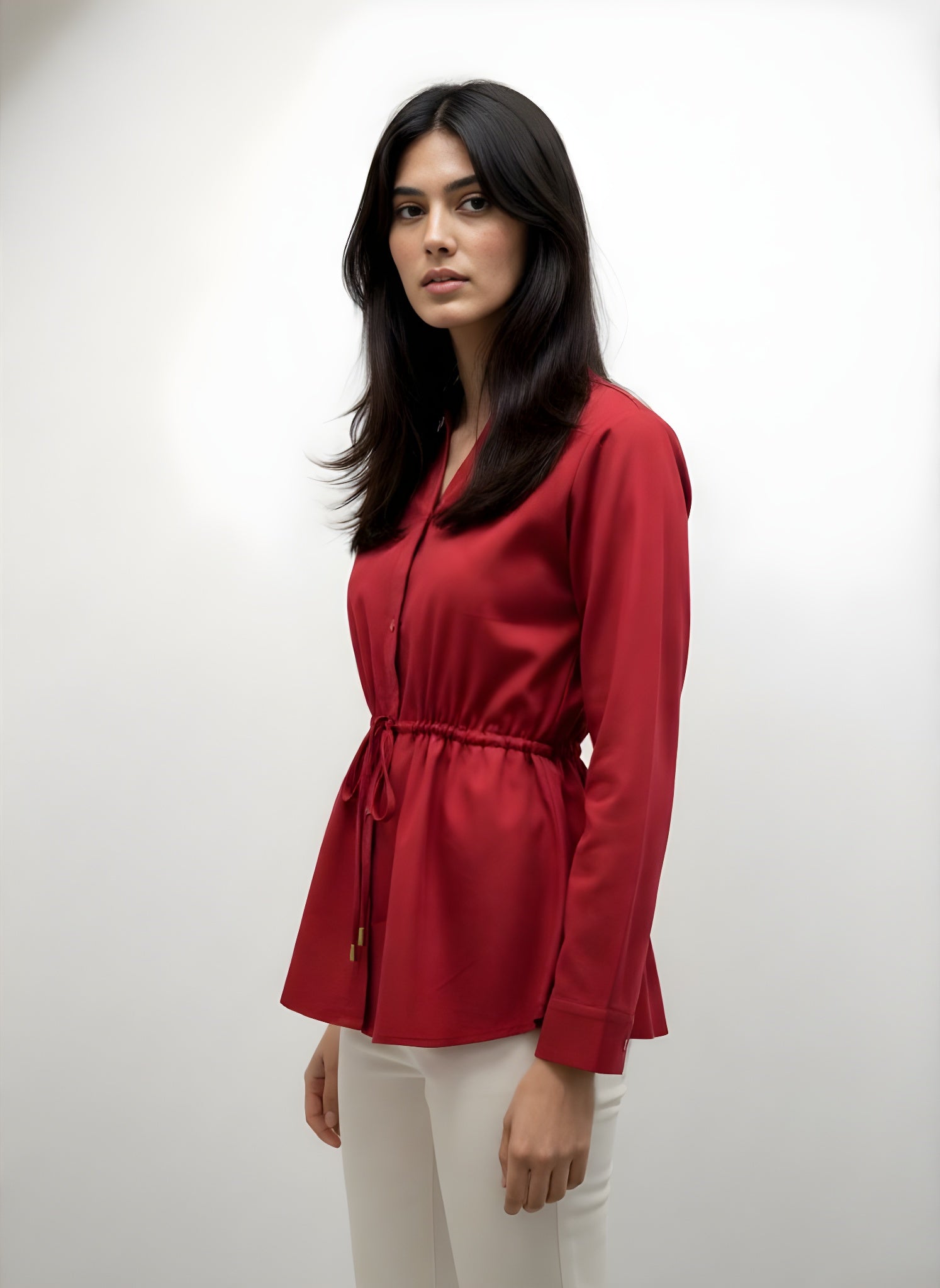 Women’s Waist-Tie Shirt Top