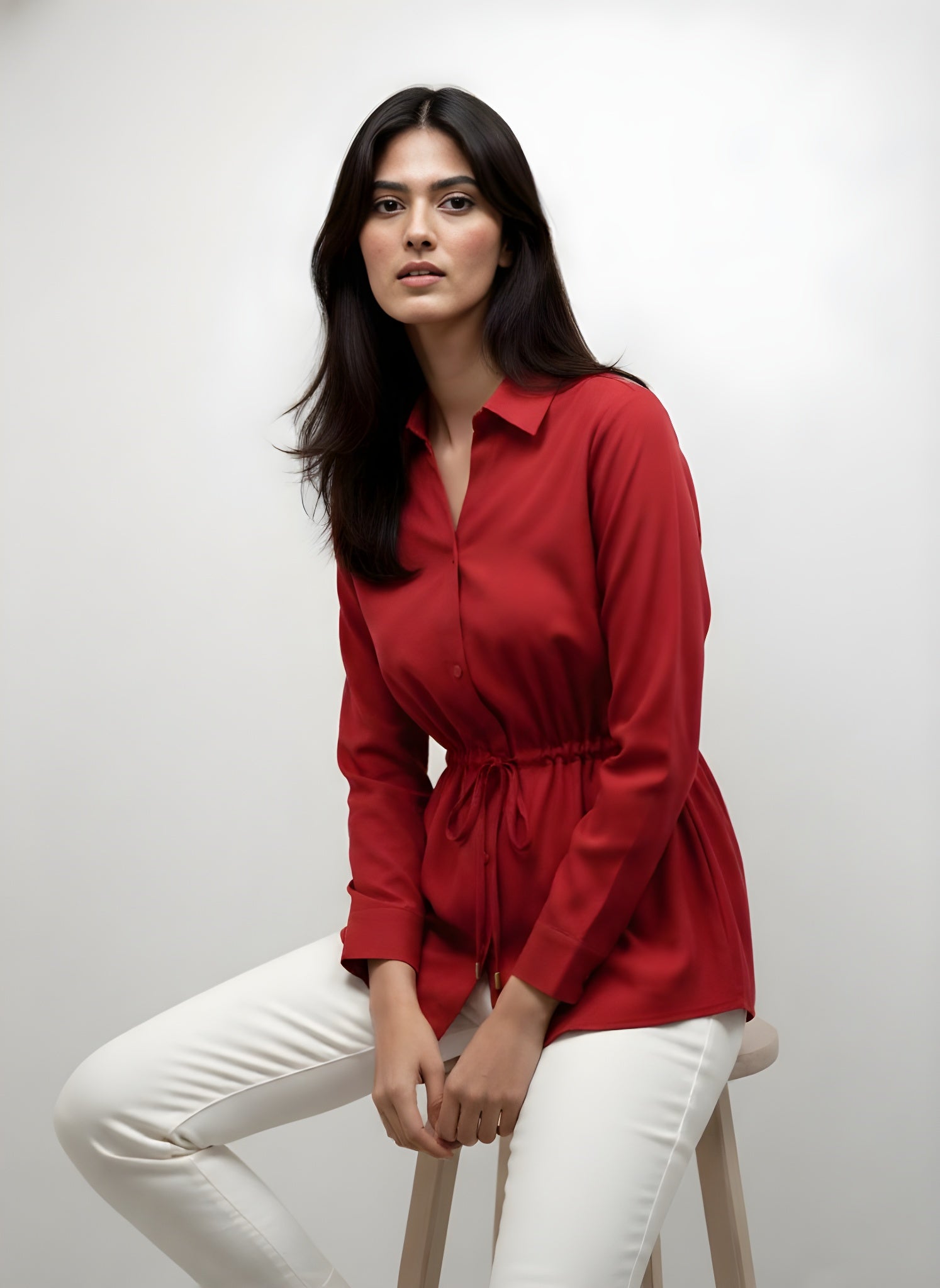 Women’s Waist-Tie Shirt Top