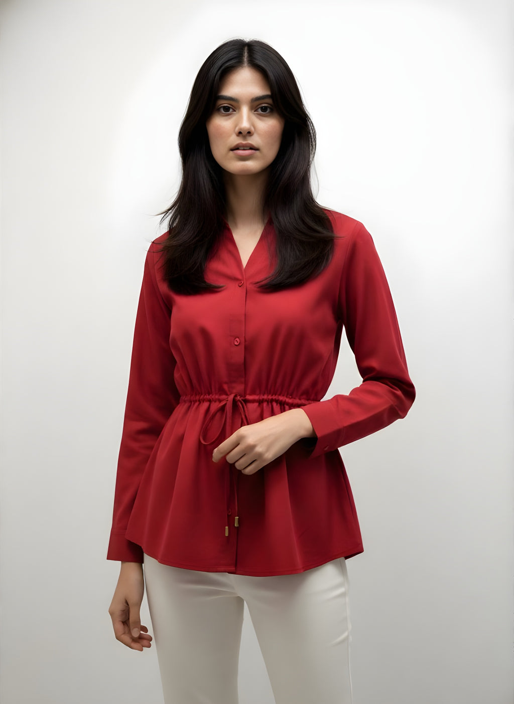 Women’s Waist-Tie Shirt Top