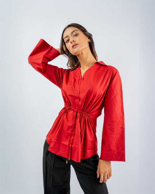 Women’s Waist-Tie Shirt Top
